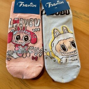 Source Lububu Pink and Gray  Socks